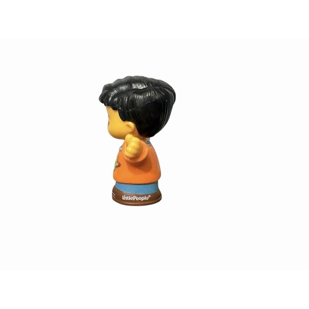 Fisher-Price Little People Boy Koby Black Hair And Orange Robot Shirt 2016 - Picture 2 of 5